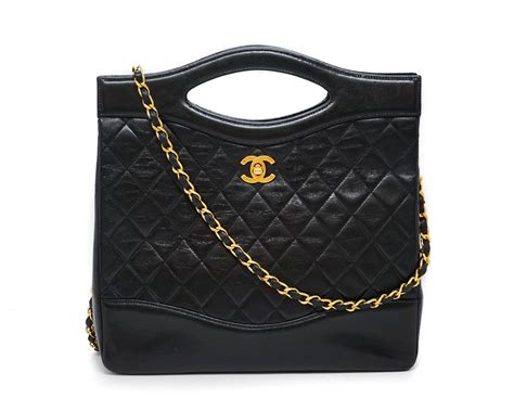 black chanel canvas bag|chanel 31 large shopping bag.